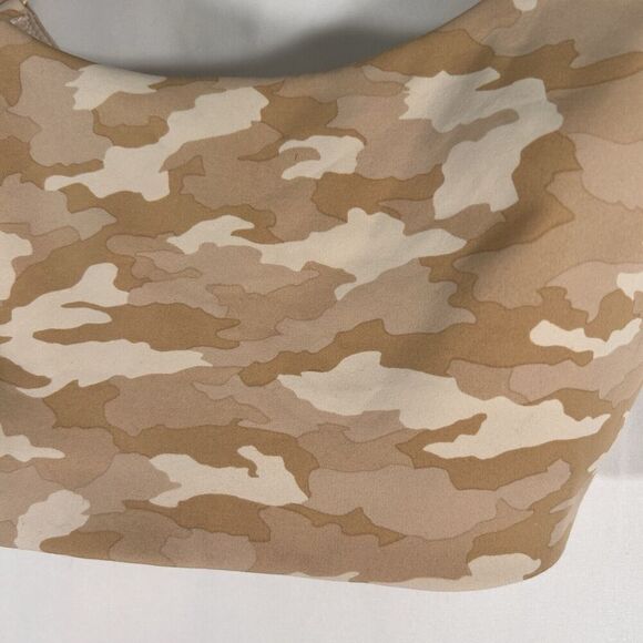 Lululemon Sports Bra Women's 4 C D Brown Camo Strappy Hook Eye Elastic band - Picture 3 of 7